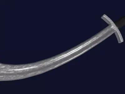 Khora sword with Caroling handle Low-poly 3D model