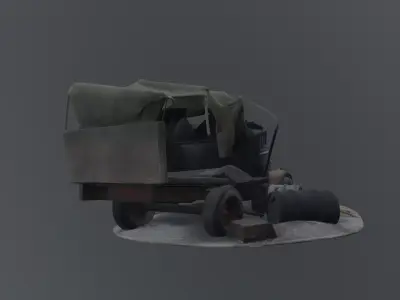  truck wreck 3D model