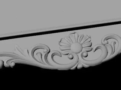 bed headboard and footboard 3D model