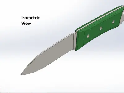 Knife Design 1 - SolidWorks CAD Model  3D model