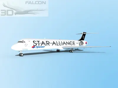 Falcon3D MD-80 Star Alliance 3D model