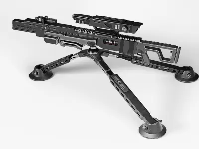 Sci-fi rifle 3D model order