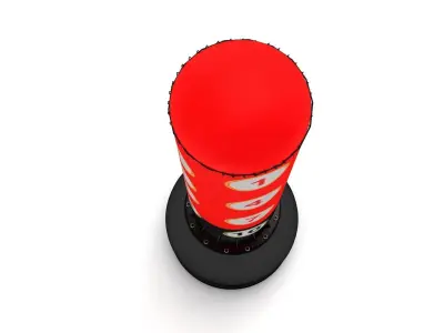  Free Standing Punch Bag Red Low-poly 3D model