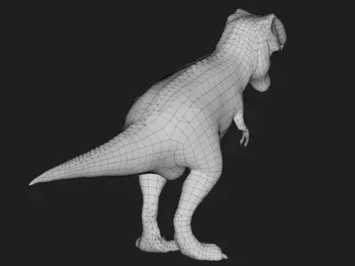 dinosaur Low-poly 3D model 23