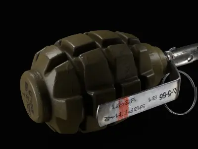 F1 Grenade Low-poly 3D model get