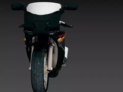 91- Chinese Style Scene - Motorcycle Racing 3D model