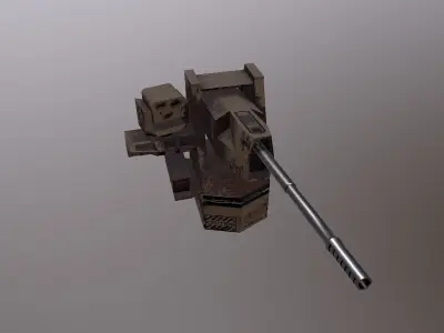 TURRET 04 Low-poly 3D model