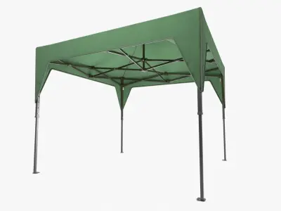 Pop Up Canopy Green Low-poly 3D model