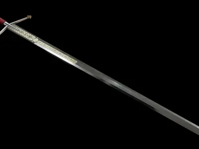 Scottish Claymore Sword Low-poly 3D model