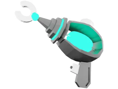 3d cartoon retro space blaster icon 3D model