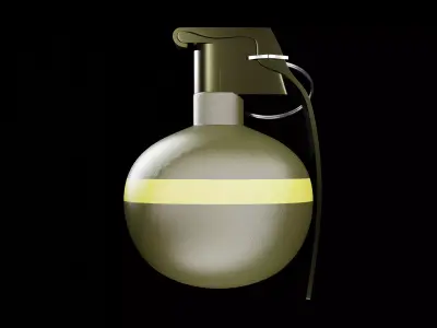 HE Grenade - made in Blender Low-poly 3D model