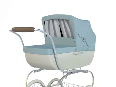 Vintage  Baby Stroller 3D model