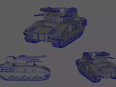 Tank Millitary Free low-poly 3D model