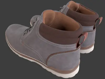 Leather Boots 3D model