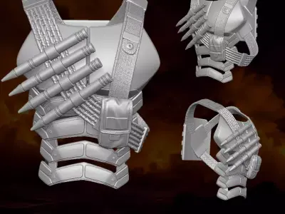 Vampire Hunter Bandolier 3D printable files 3D print model
