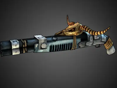 Outlaw Shotgun Low-poly 3D model