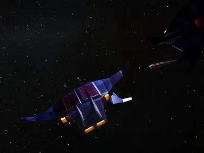 SC1 Victory Space Fighter Low-poly 3D model Low-poly 3D model