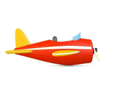 Airplane toy Low-poly 3D model