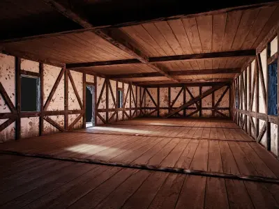 Old Medieval House Building 4K Textures GameReady 193 Low-poly 3D model
