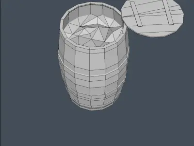 gun powder barrel Free low-poly 3D model
