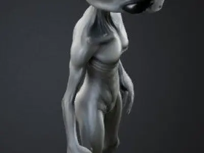 Gray alien 3D model get