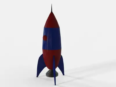 Low poly spaceship rocket Free low-poly 3D model