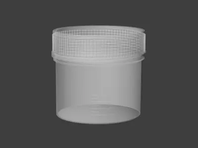 Plastic Sample Jar with Screw Cap 40 ml Low-poly 3D model