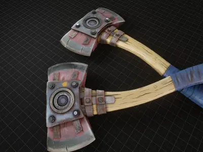 FireAxe axe Low-poly 3D model
