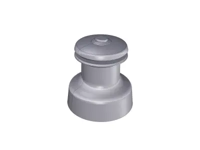 Winch silver bottle Free 3D model