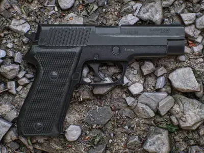 SiG Sauer P220 Low-poly 3D model
