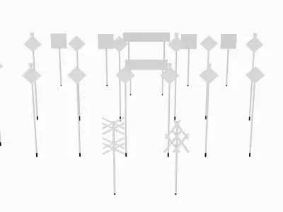 Rail Signs 3D model