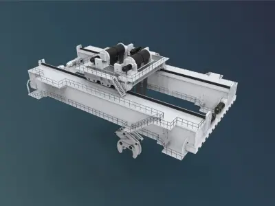 heavy overhead crane 3D model purchase