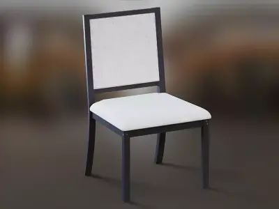 Generic Black Wooden Chair Free 3D model