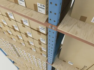 Warehouse Shelf Stack 3D model