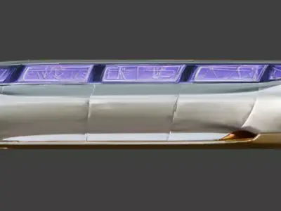 Futuristic Ultra-Luxury Sci-Fi Limousine 3D  Low-poly 3D model