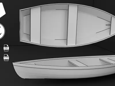 Boat Canoe Free 3D model