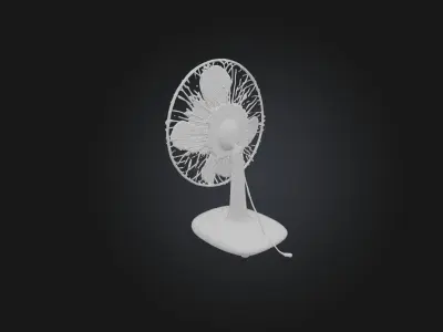 Realistic Electric Fan Low-poly 3D model