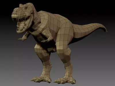 3D DINOSAUR-LOWPOLY t-rex Low-poly 3D model