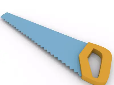 Hand saw 3D model 4