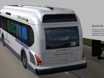 Proterra EcoRide BE35 Electric bus Low-poly 3D model