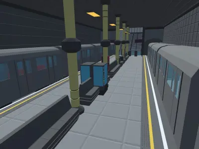 9t5 Low Poly Subway Low-poly 3D model