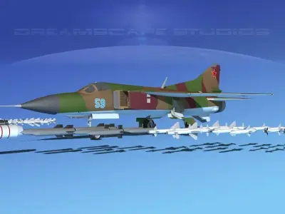 Mig 23 Flogger B V09 Russia 3D model