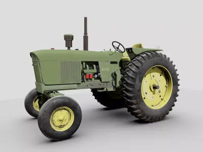 Tractor Low-poly 3D model get