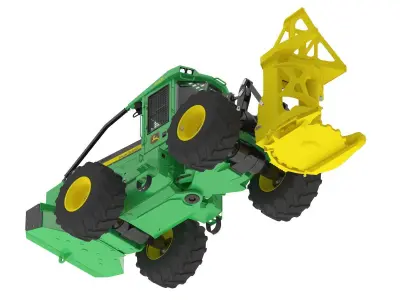 John Deere 643L-II Wheeled Feller Buncher 3D model