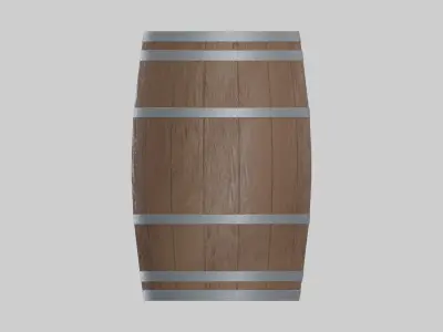 Heavy Toasted Lowpoly Rundlet Barrel Low-poly 3D model