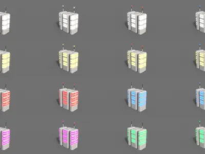 PBR Sci-Fi Building A24 Low-poly 3D model