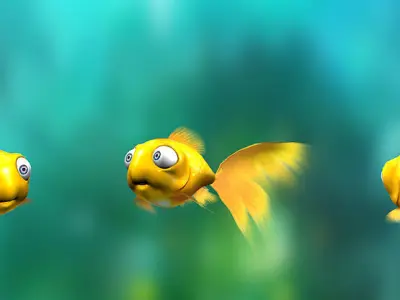 3DRT - Goldfish Low-poly 3D model