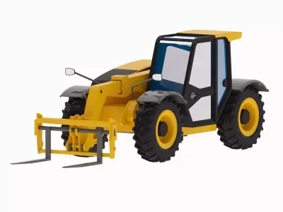 Forklift 525 Low-poly 3D model
