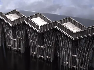 Bloodborne style bridge 3D model