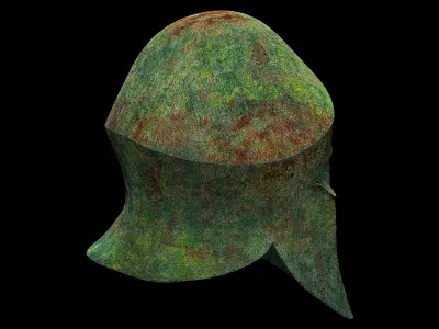 Ancient Greek Bronze Helmet Low-poly 3D model